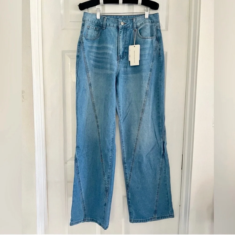 Commense Vintage Denim Straight Leg Pants - Picture 3 of 14